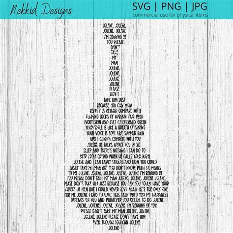 Jolene Song Lyrics SVG Country Music SVG Lyrics SVG Svg - Etsy Österreich