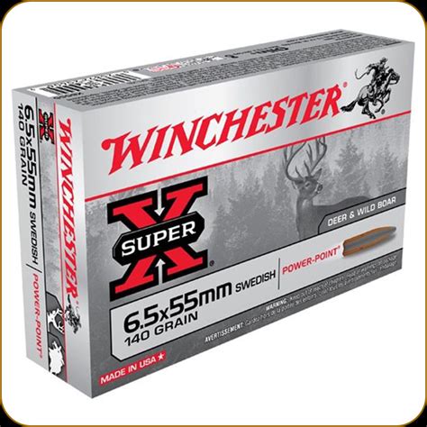 Winchester - 6.5x55SE - 140 Gr - Super-X - Soft Point - 20ct - X6555 ...