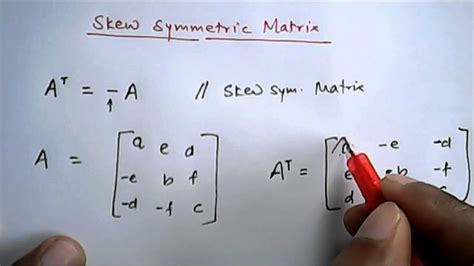 Mathematics: Symmetric, Skew Symmetric and Orthogonal Matrix - YouTube