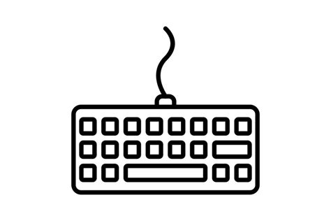 Keyboard Line Icon Design Graphic by atifabce · Creative Fabrica