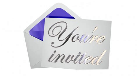 Youre Invited Invitation Envelope Party Event Open Note Message Motion Background - Storyblocks