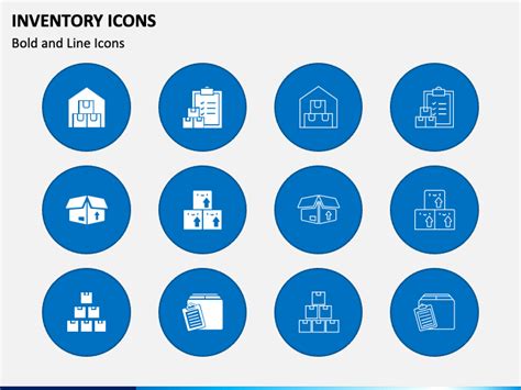 Inventory Icons PowerPoint Template - PPT Slides