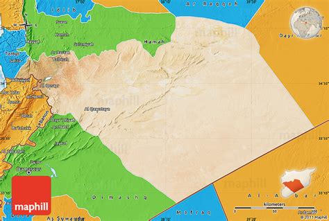 Satellite Map of Homs (Hims), political outside