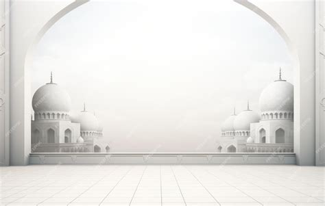 Premium AI Image | muslim prayer background with a mosque in the sky