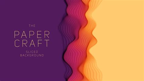 Free Vector | Violet to orange paper layers 3D abstract gradient ...