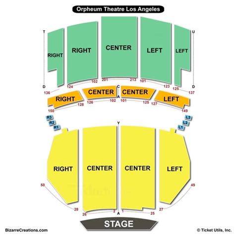 Orpheum Theatre Los Angeles Seating Chart | Seating Charts & Tickets