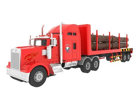 Big Rig Tractor Trailer Transport Toy Trucks Big Toy Truck Series Lumber Truck - Walmart.com