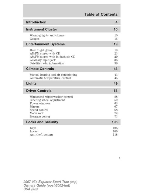 FORD EXPLORER SPORT TRAC OWNER'S MANUAL Pdf Download | ManualsLib