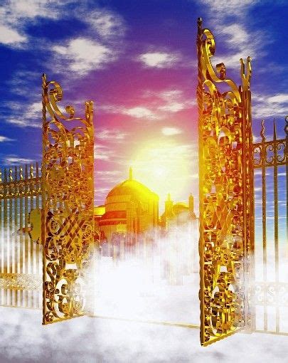 An Ancient Golden Gate of Thanksgiving and Awe has been prepared for this… | Heaven pictures ...