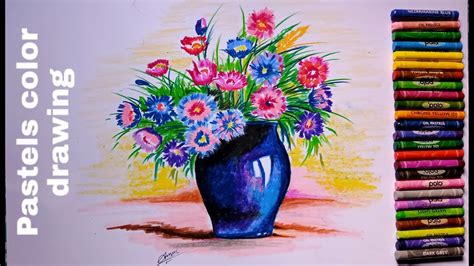 Still Life Drawing Color Flowers