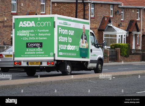 asda home delivery, asda home shopping van Stock Photo - Alamy