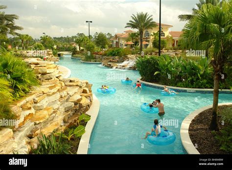 AJD64424, Kissimmee, FL, Florida, Orlando, Orange Lake Resort, Lazy River, swimming pool Stock ...