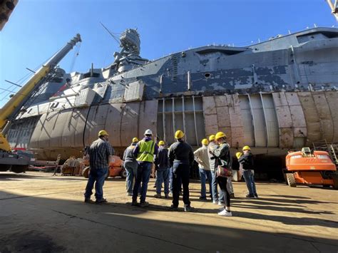 Historic Battleship Texas, parked for repairs, seeking high-traffic ...