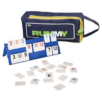 Buy Point Games Classic Rummy Cube Full Size, with 3 Tier Foldable Racks and Tiles, in a Super ...