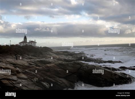 Beavertail lighthouse on Jamestown Rhode Island Stock Photo - Alamy