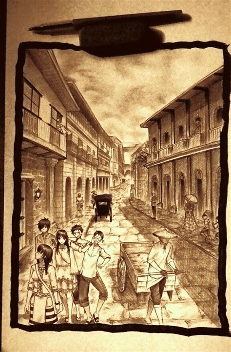 "Tales from the town of Alinam", set in spanish colonial period, Philippines 😁 | Town drawing ...