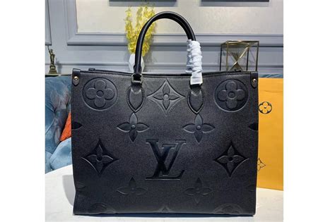 Louis Vuitton M44570 LV Onthego tote bags Black Taurillon leather ...