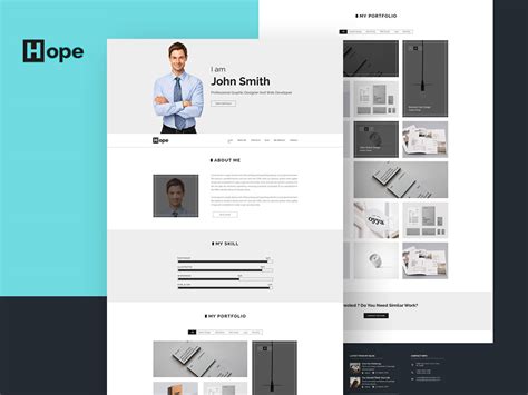 Minimal Personal Portfolio Template | Free PSD Template | PSD Repo