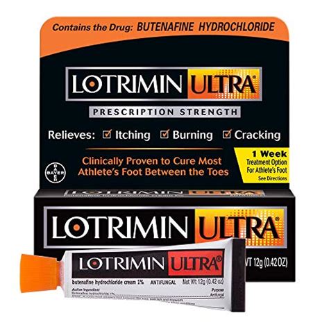 Lotrimin Ultra 1 Week Athlete's Foot Treatment, Prescription Strength Butenafine Hydrochloride 1 ...