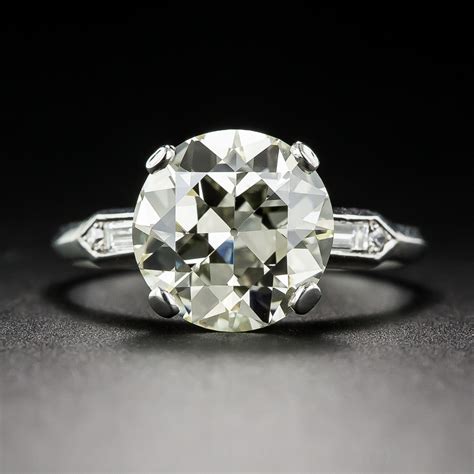 3.06 Carat Old European-Cut Diamond Ring