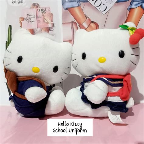 Hello Kitty Couple (School Uniform), Hobbies & Toys, Toys & Games on Carousell