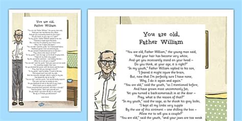 You Are Old Father William by Lewis Carroll Poem Print-Out