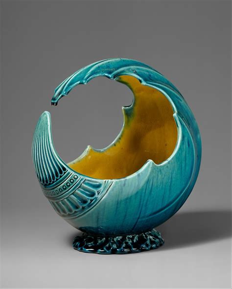 Attributed to Christopher Dresser | Wave bowl | British, Linthorpe, Yorkshire | The Met