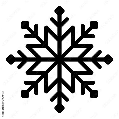 Snowflake vector illustration on white background Stock Vector | Adobe ...