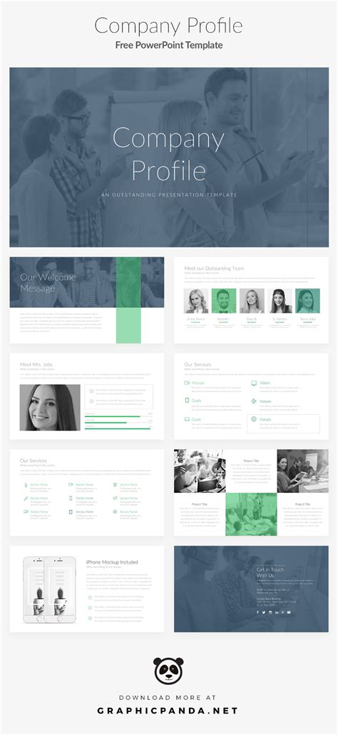 Free Download: Company Profile PowerPoint Template | Company profile presentation, Company ...