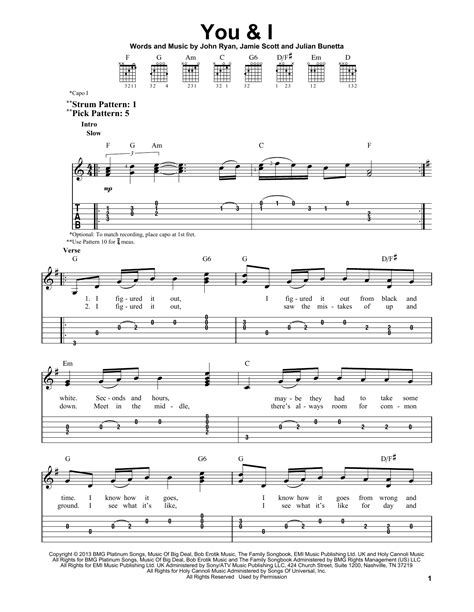 You & I by One Direction - Easy Guitar Tab - Guitar Instructor