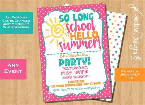 Summer Party Invitation Beach Party invitation Pool Party | Etsy