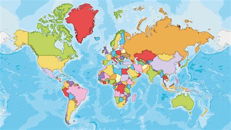 Blank World Map With Countries Labeled