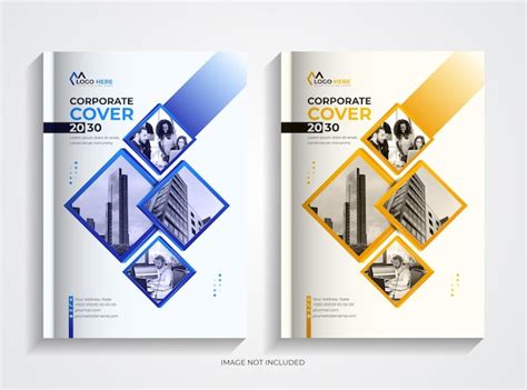 Premium Vector | Creative Corporate Book Cover Design Template Set