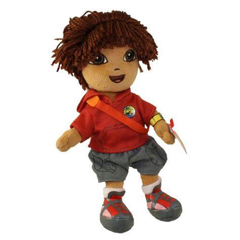 TY Beanie Baby - DIEGO (Red Shirt & Grey Pants - Nick Jr. - Go Diego Go!) (7.5 inch) Rare ...