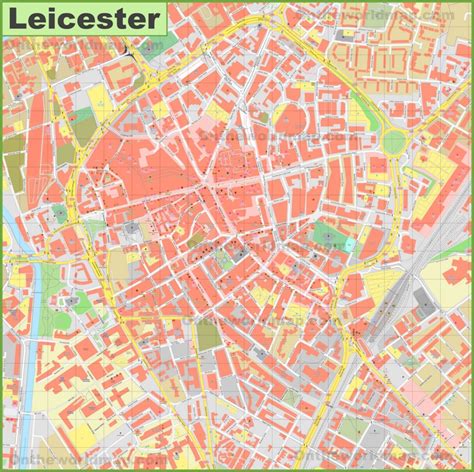 Leicester city center map