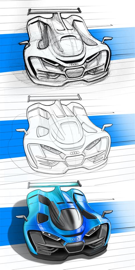 Audi Supercar Sketching by Kevin Clarridge at Coroflot.com