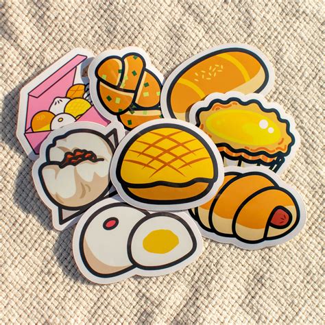 Chinese Bao Vinyl Sticker Set - Shop Bread Bun Stickers – Ni De Mama