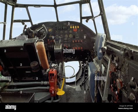 Avro Lancaster bomber cockpit Stock Photo - Alamy