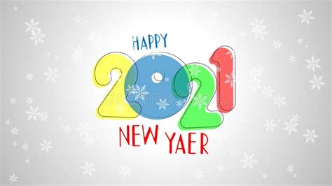 Happy New Year 2021 Greetings. Cheerful, Multicolored, Children S Lettering Stock Illustration ...