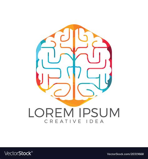 Creative brain logo design Royalty Free Vector Image