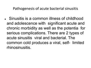 Acute bacterial sinusitis | PPT