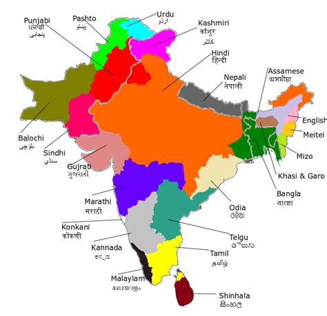 Telugu Language Map