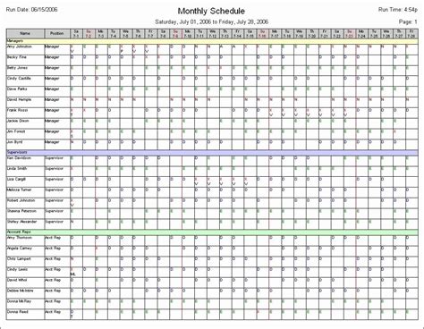 Employee Work Schedule Template Pdf - How employee scheduling templates ...