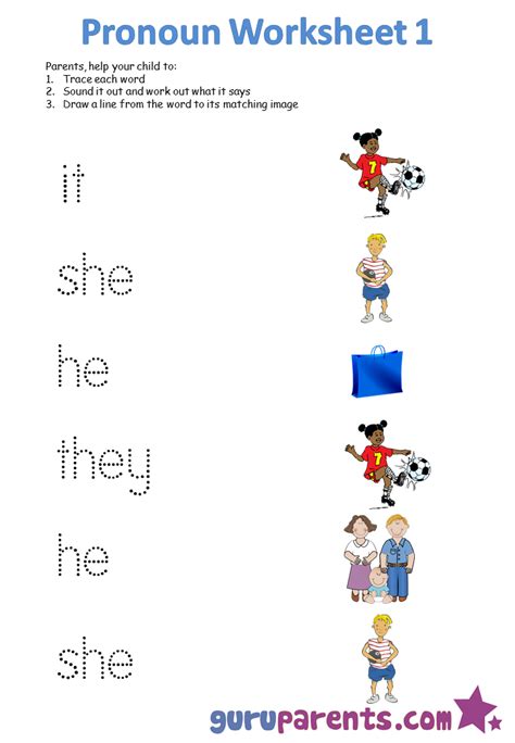 Pronouns Worksheets