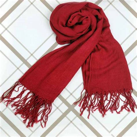 Wine Red Cashmere Scarf Mikasa Ackerman Scarf - Dongguan Jiayan Woolens Co., Ltd.