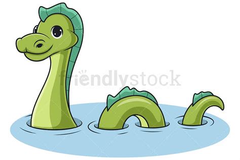 Loch Ness Monster Cartoon Clipart Vector - FriendlyStock