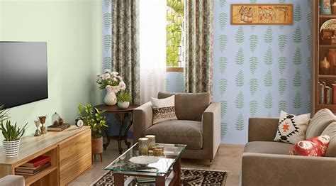 Green monochromatic living room