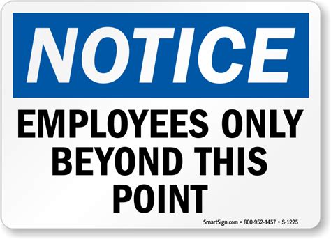 Printable Employees Only Sign