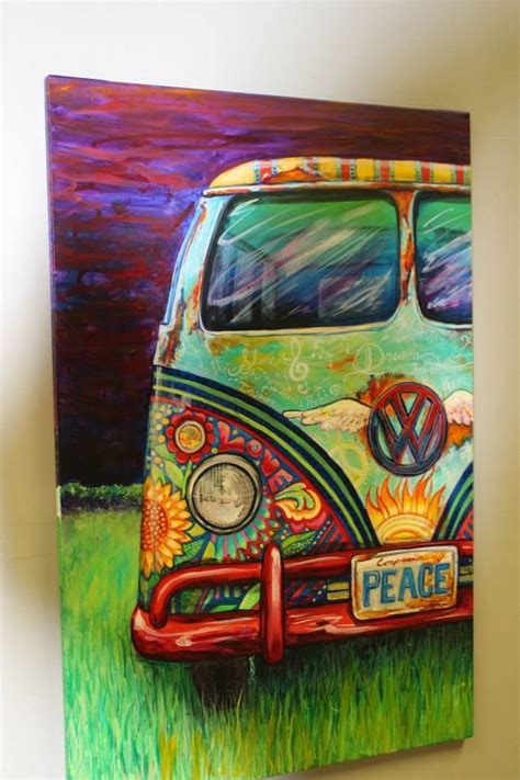 "Peacemobile" VW Hippie Bus Created by Kerian Babbitt Massey keriansart.com | Artwork by me ...