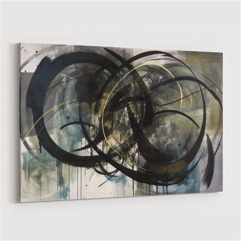 Black Circles Abstract Art Print